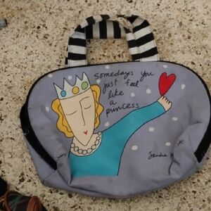 Women's Blue and Red Graphic Bag